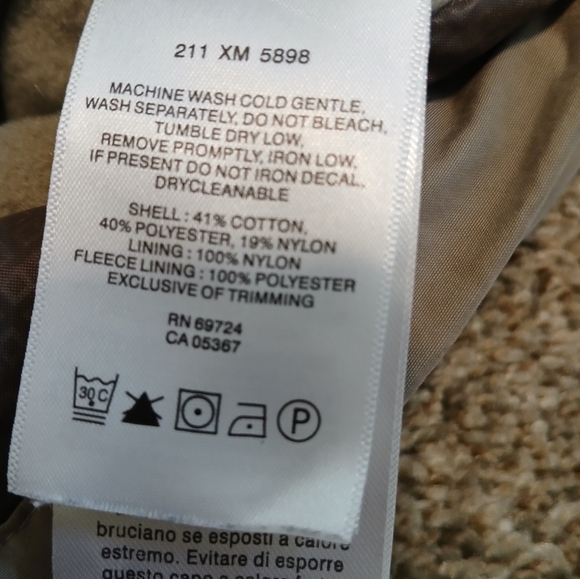 Columbia Full Zip Fleece Lined Coat Men's Size Large - Picture 4 of 4